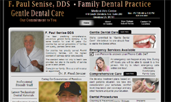 Professional Services website ~ Dental Care ~ F. Paul Senise, DDS