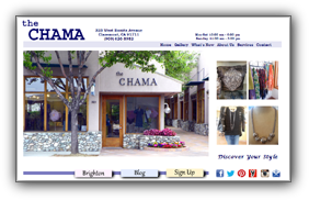 Custom Designed website for Women's Apparel and Accessories ~ The Chama in Claremont