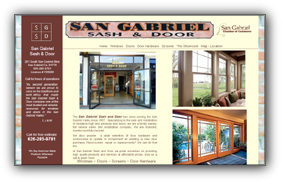 Extended Marketing website for Windows & Doors ~ San Gabriel Sash and Door